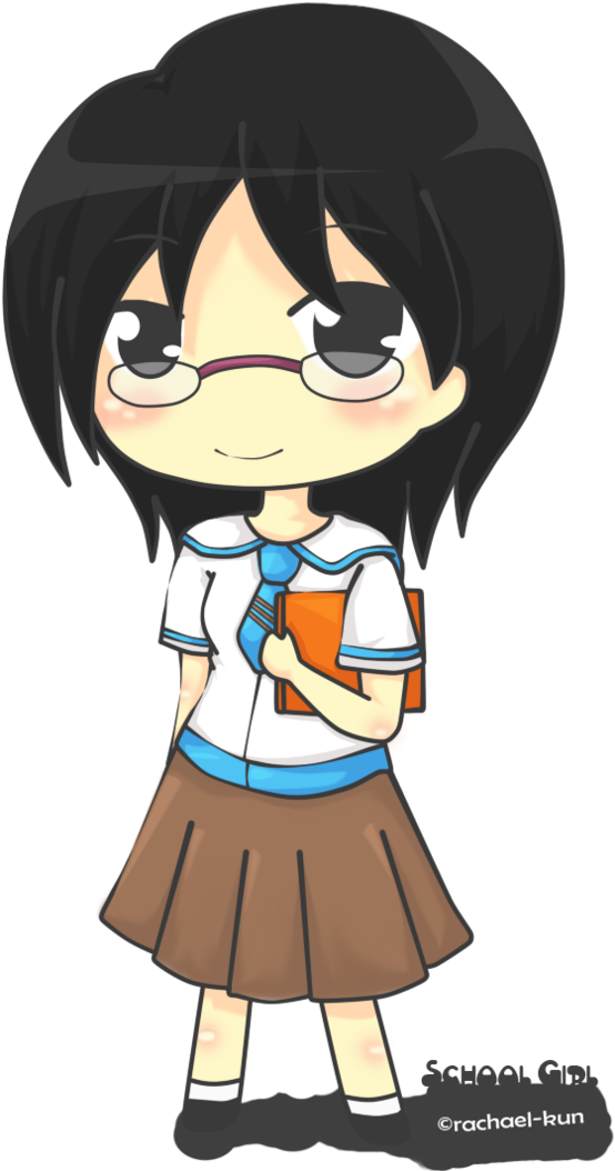 School Vector Anime Girl PNG Image High Quality Transparent PNG Image