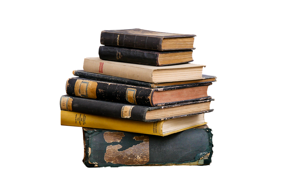 Antique Book Stack Free HQ Image Transparent PNG Image