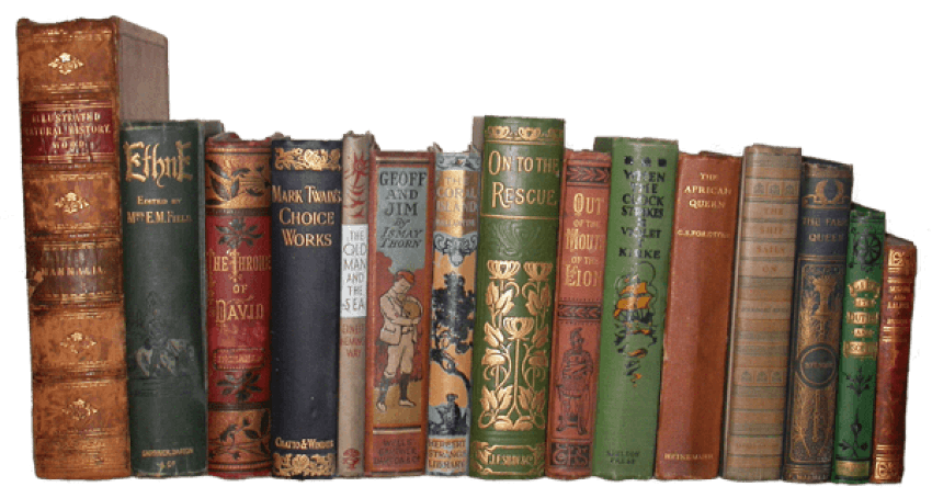 Antique Book Stack HD Image Free Transparent PNG Image