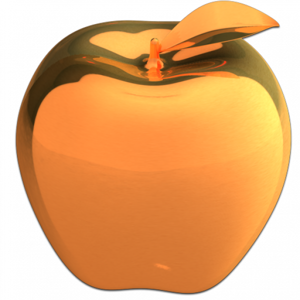 Golden Vector Apple PNG Image High Quality Transparent PNG Image