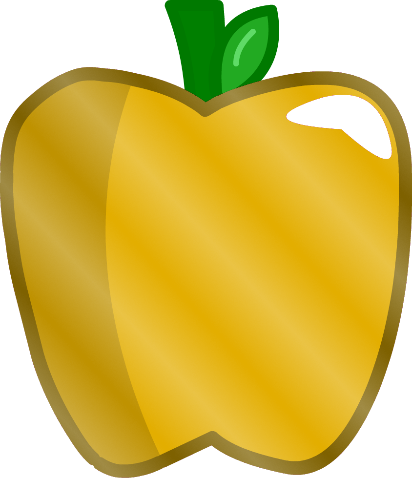 Golden Vector Apple Download HQ Transparent PNG Image