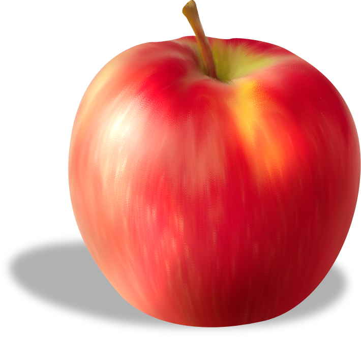 Fruit Apple Red Free Frame Transparent PNG Image