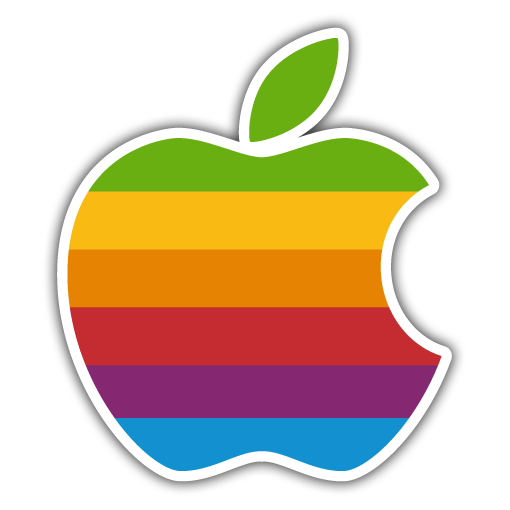 Rainbow Apple Color Sticker Ii Logo Transparent PNG Image