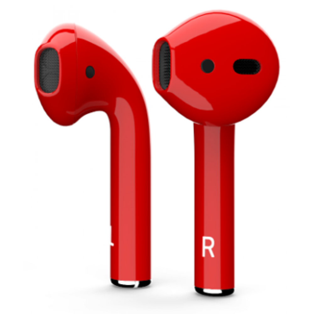 Technology Airpods Earbuds Apple Red HD Image Free PNG Transparent PNG Image