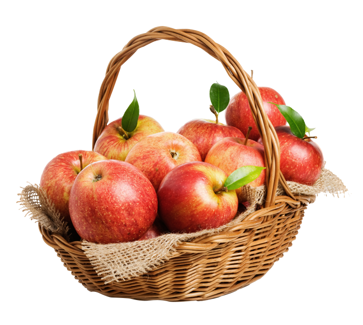 Basket Apple Free Clipart HD Transparent PNG Image