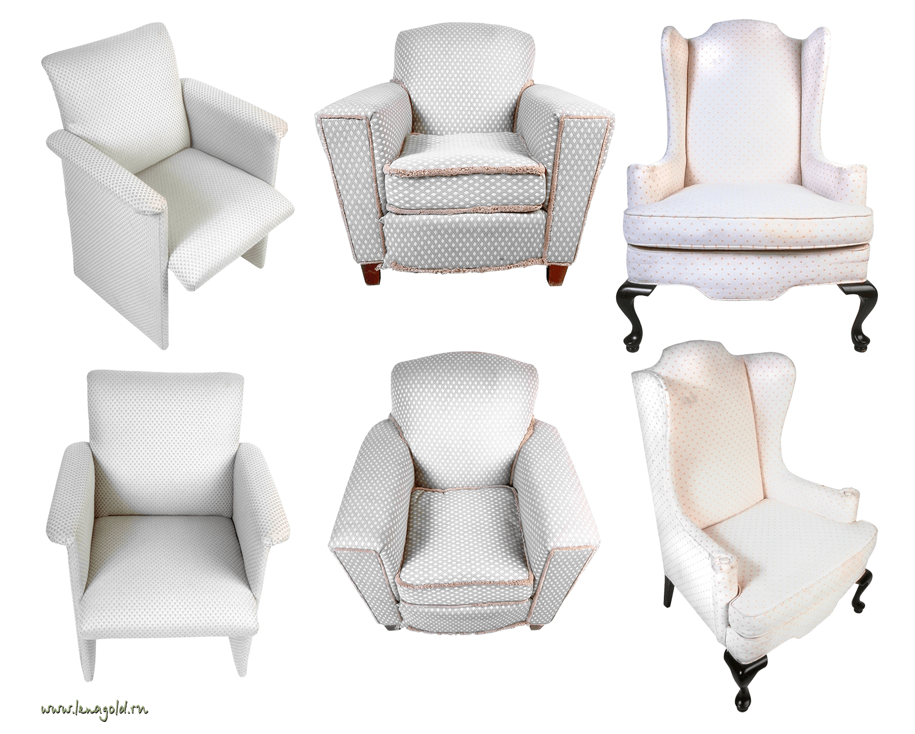 White Armchairs Png Image Transparent PNG Image