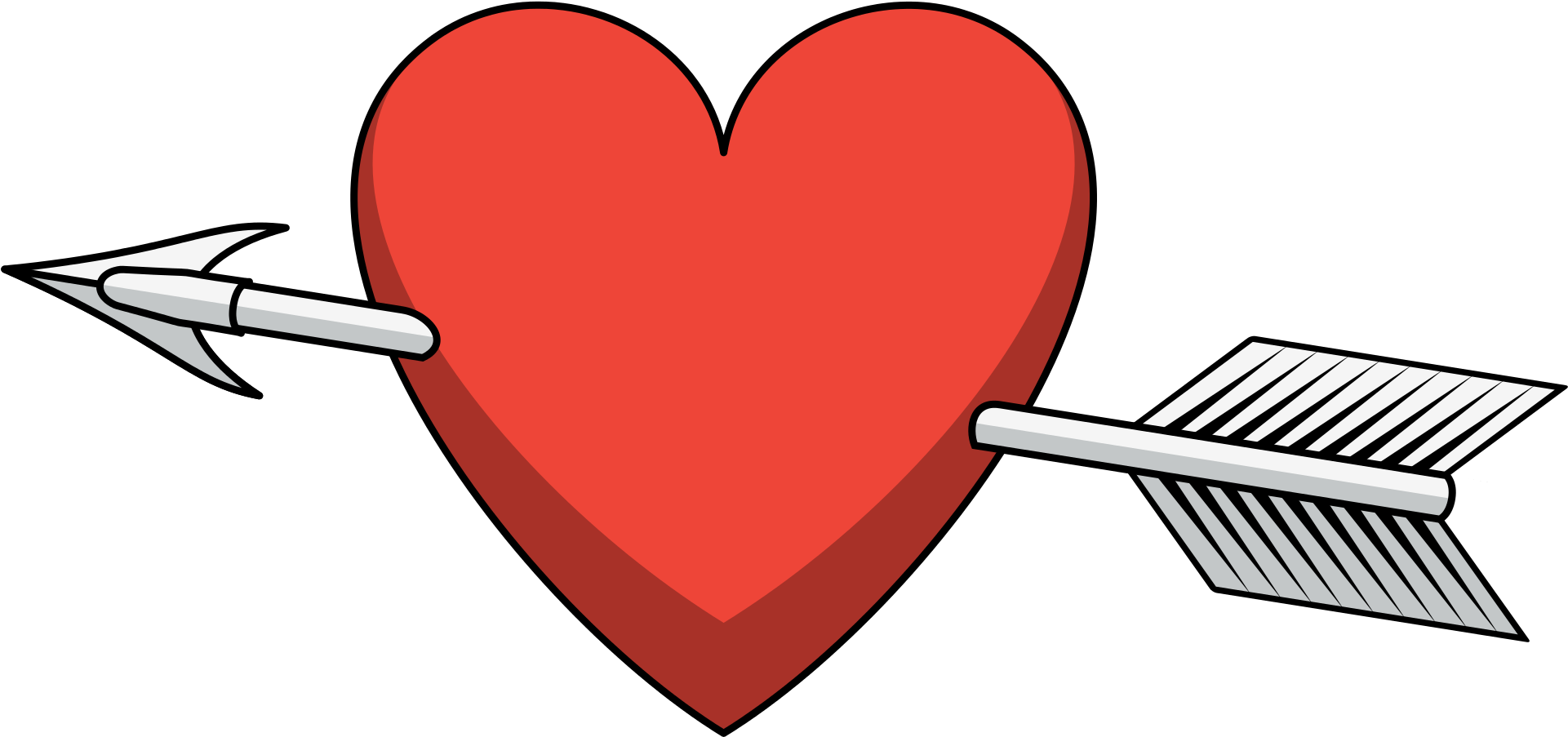 Heart Arrow Red Free Photo Transparent PNG Image