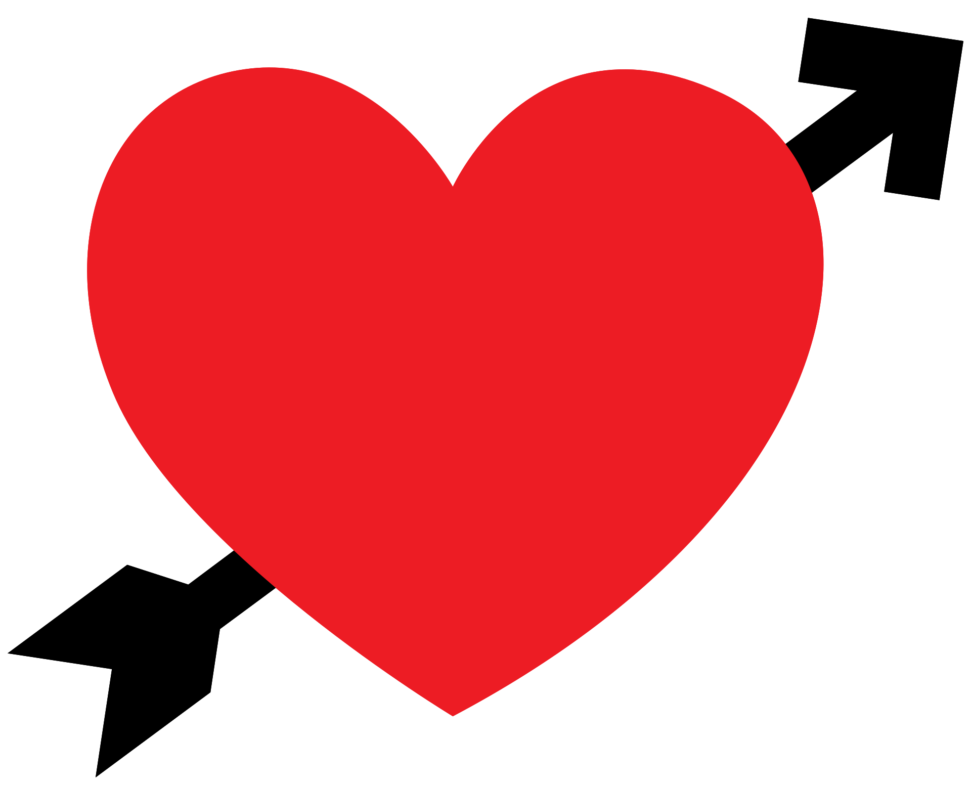 Heart Arrow Red PNG File HD Transparent PNG Image