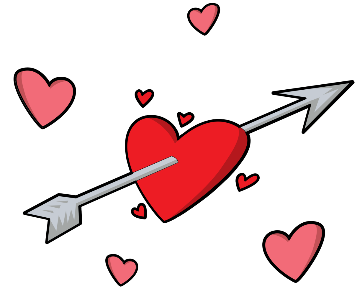 Heart Arrow Valentine Free Clipart HD Transparent PNG Image