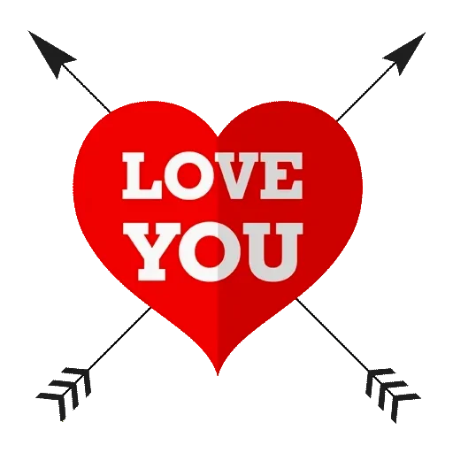 I Heart You Love Word Transparent PNG Image