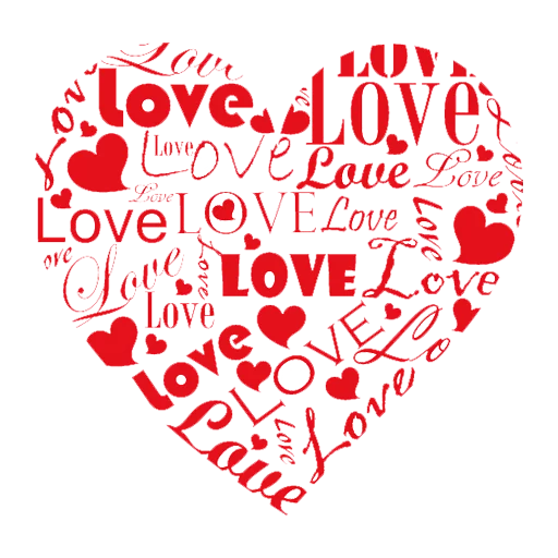 Heart Love Picture I Word You Transparent PNG Image