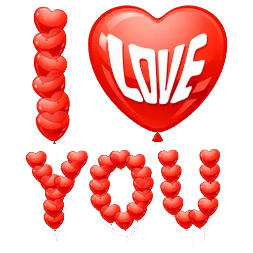 I Heart You Love Word Transparent PNG Image