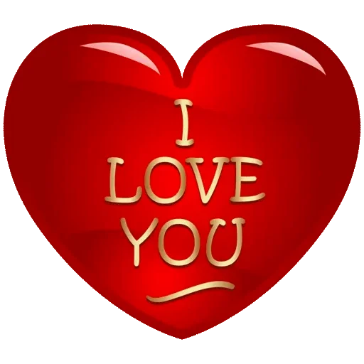 I Heart You Love Word Transparent PNG Image