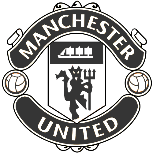 United Old Text Football Fc Manchester Black Transparent PNG Image