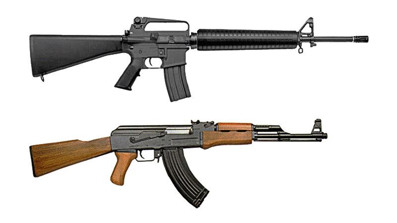 M16 Akm Kalash Russian Assault Rifle Png Transparent PNG Image