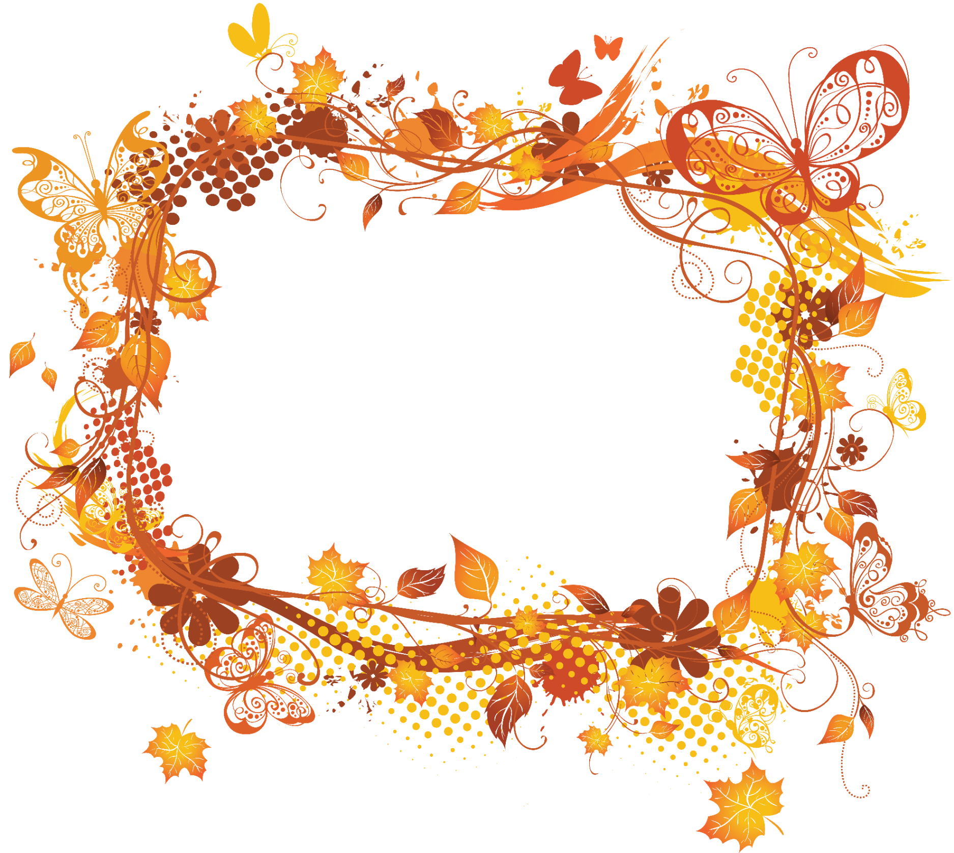 Frames Picture Autumn Flower Frame HQ Image Free PNG Transparent PNG Image