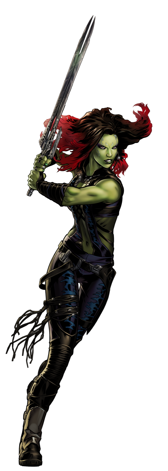 Alliance Figure Character Fictional Black Gamora Action Transparent PNG Image