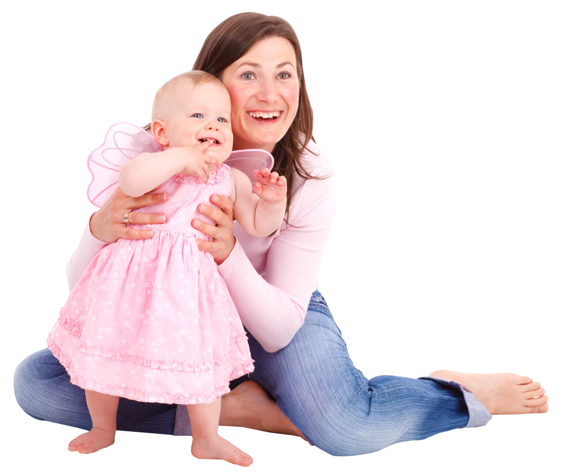 Baby Mother With Happy Free Clipart HQ Transparent PNG Image