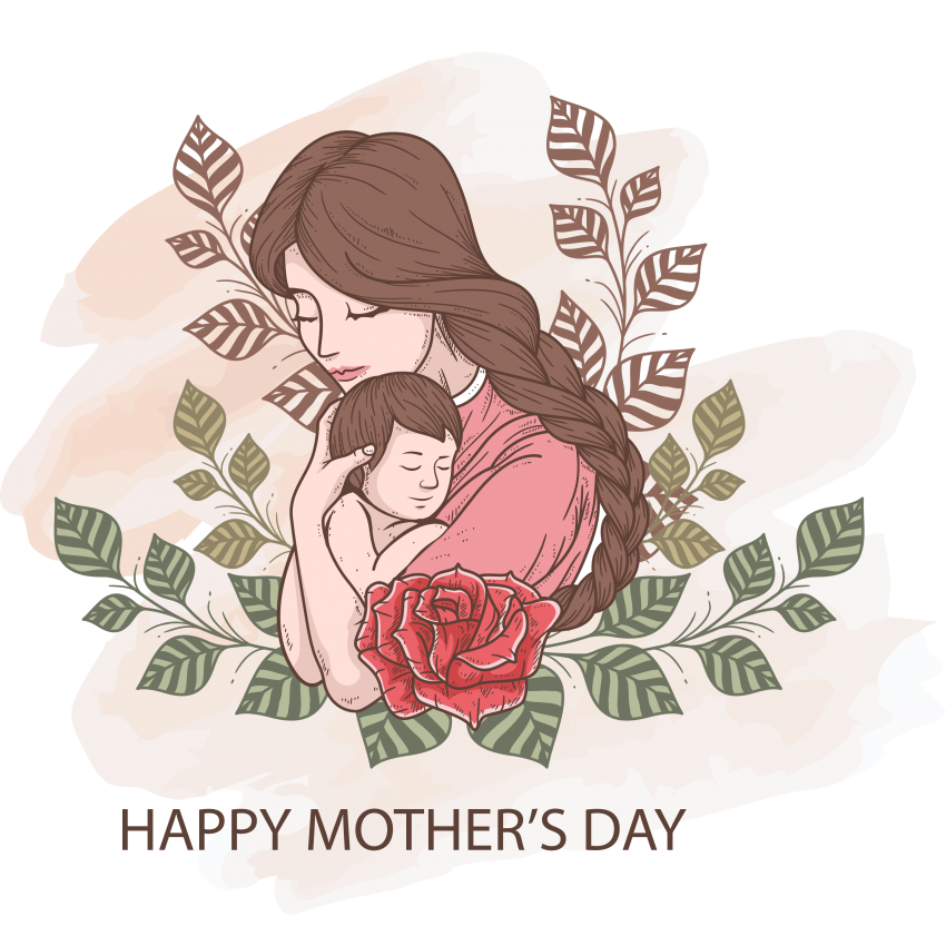 Baby Vector With Mother Happy Transparent PNG Image