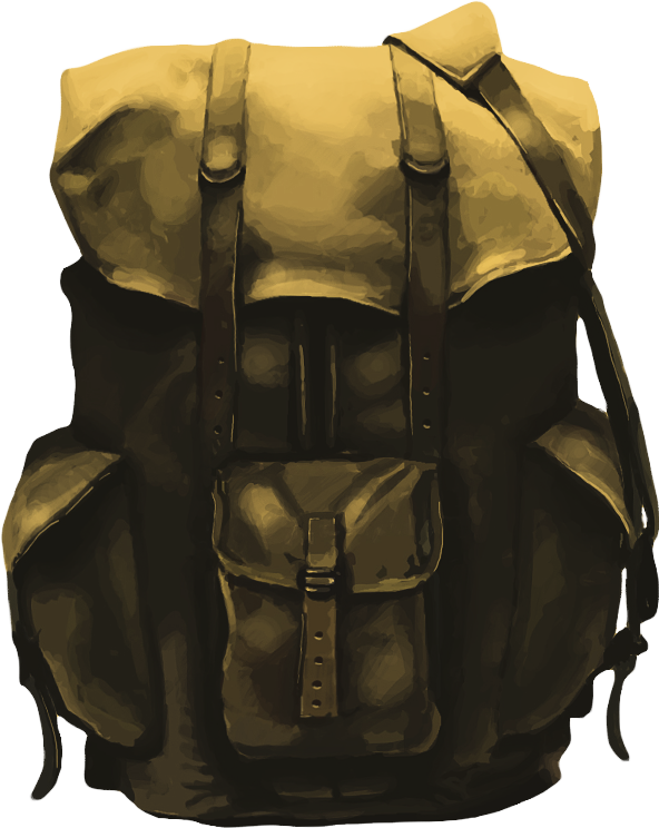 Backpack Painting Transparent PNG Image