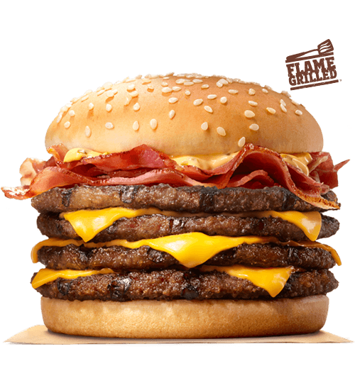 King Whopper Hamburger Bacon Cheeseburger Big Transparent PNG Image