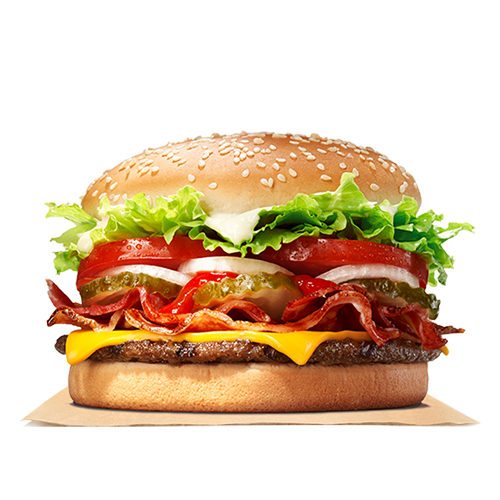 King Whopper Hamburger Gourmet Cheeseburger Bacon Specialty Transparent PNG Image