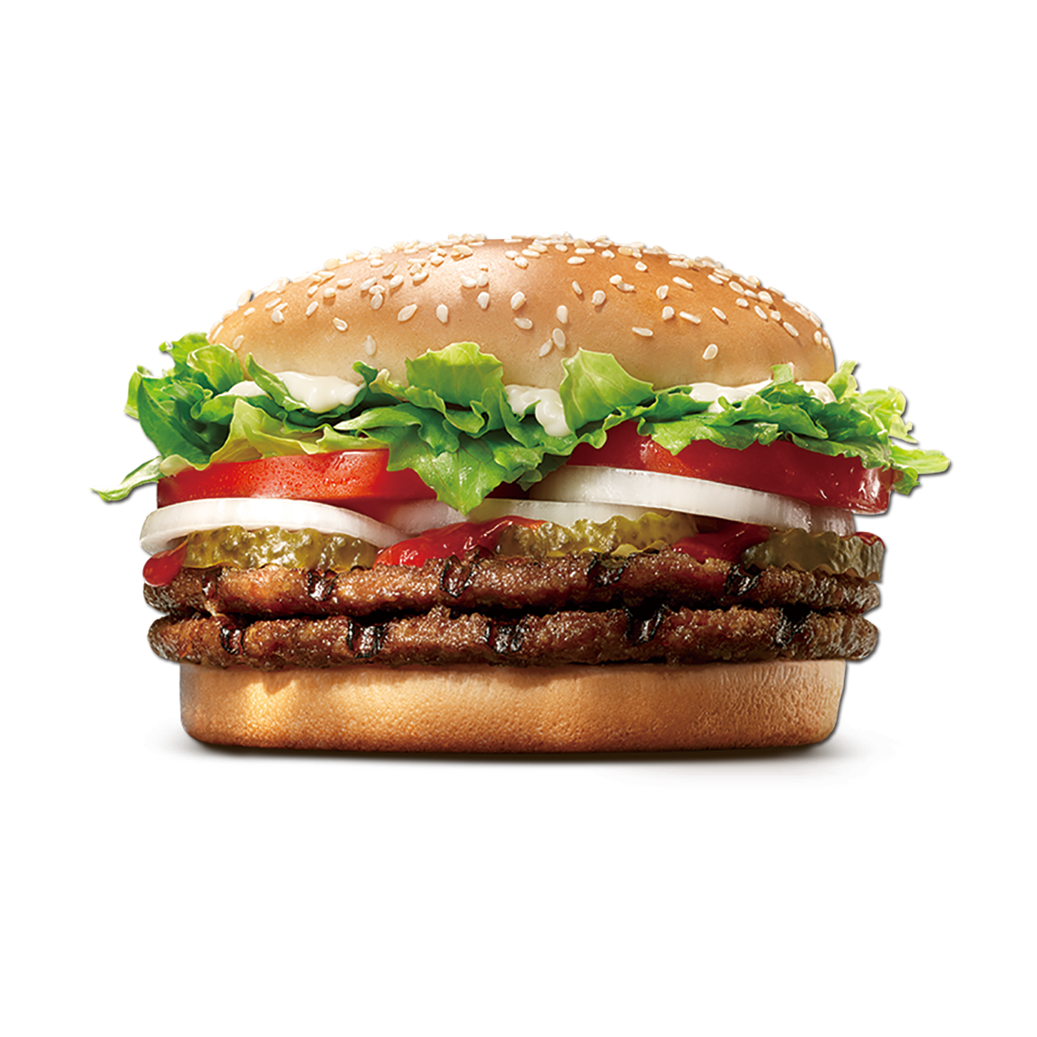 King Whopper Hamburger Burgers Food Cheeseburger Fast Transparent PNG Image