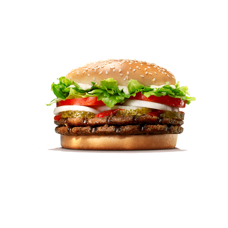 King Whopper Hamburger Fries Cheeseburger French Burger Transparent PNG Image