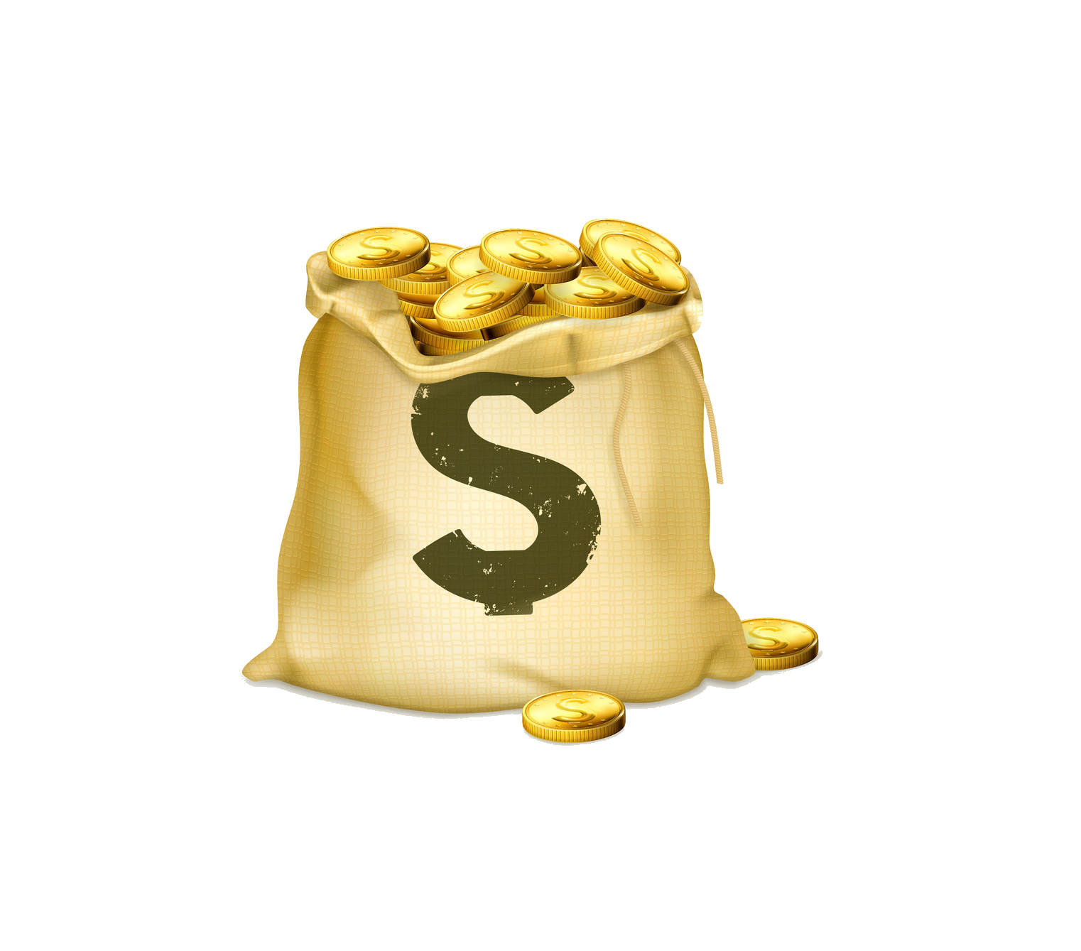 Bag Coin Coins Gold Of Free PNG HQ Transparent PNG Image