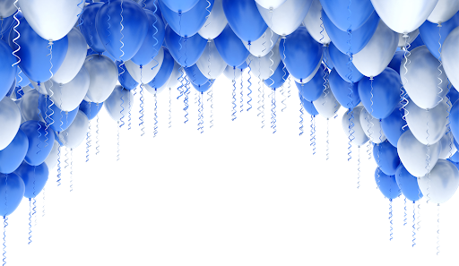 Blue Balloon Decorated Free Clipart HD Transparent PNG Image