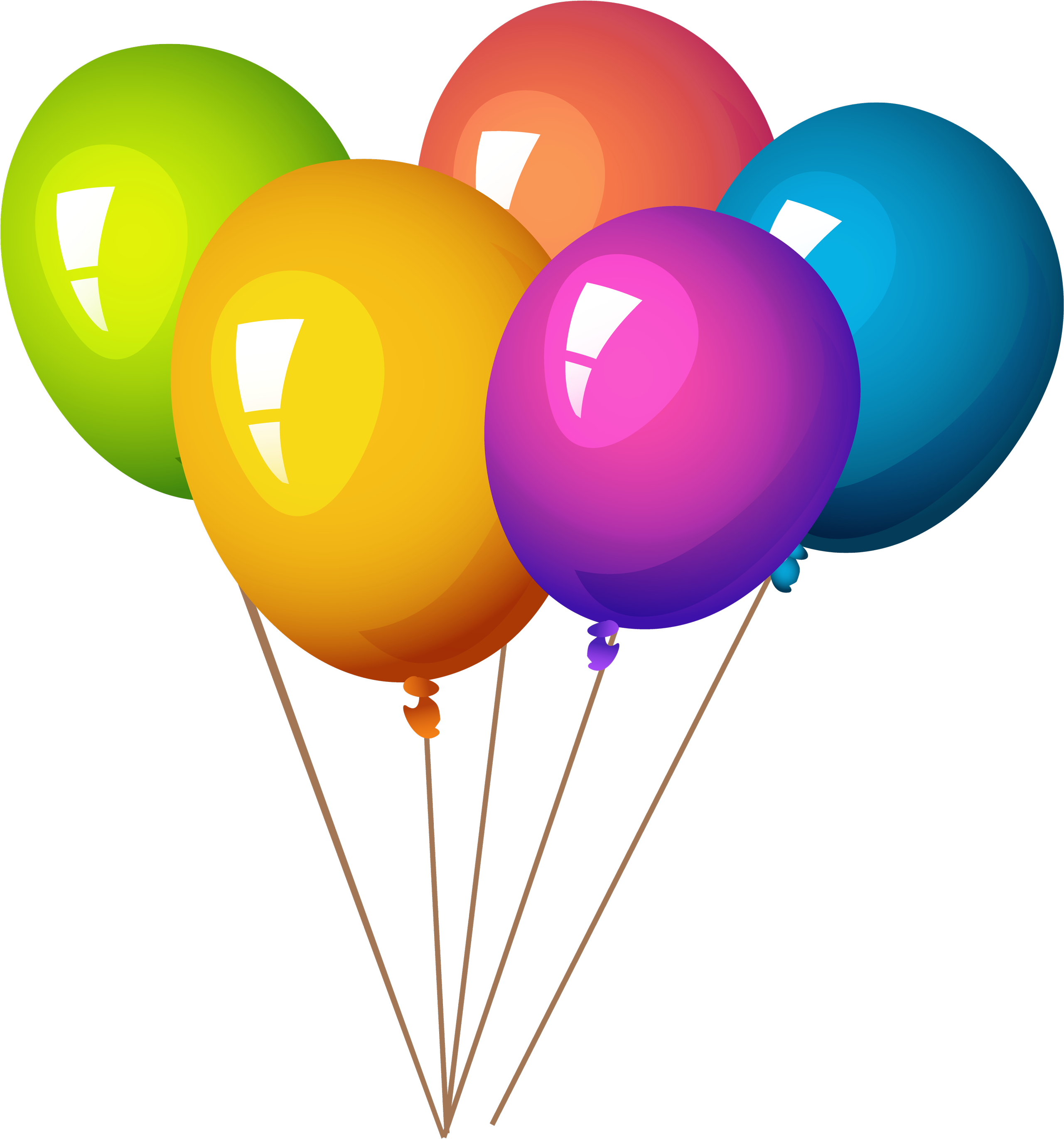 Party Balloon Birthday Bunch Free Clipart HQ Transparent PNG Image