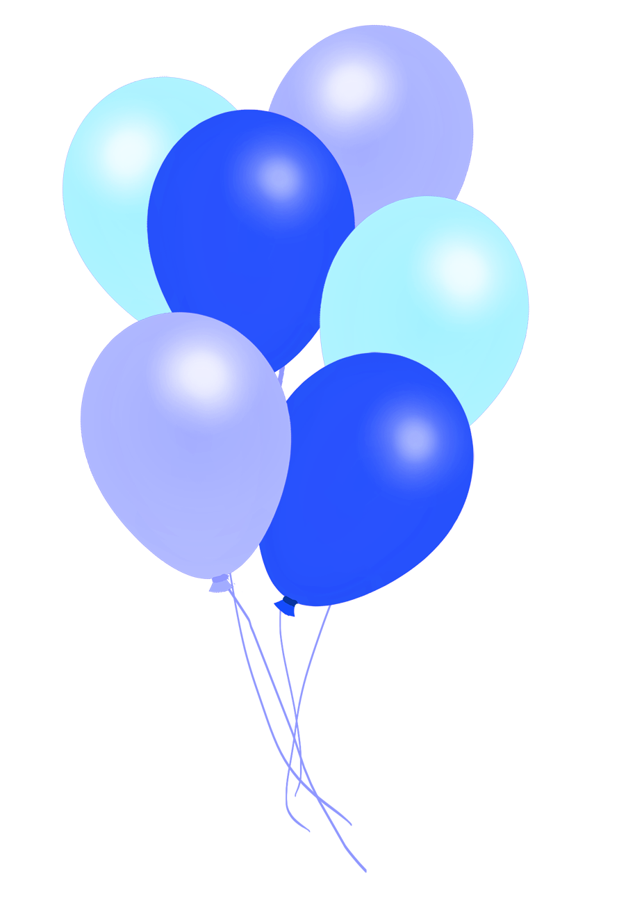 Blue Balloon Bunch HD Image Free Transparent PNG Image