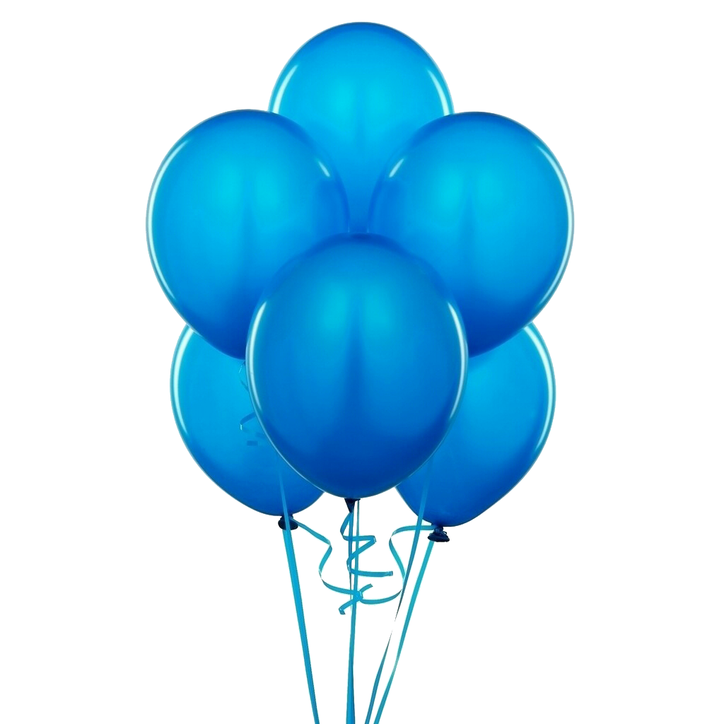 Blue Balloon Bunch Free HQ Image Transparent PNG Image