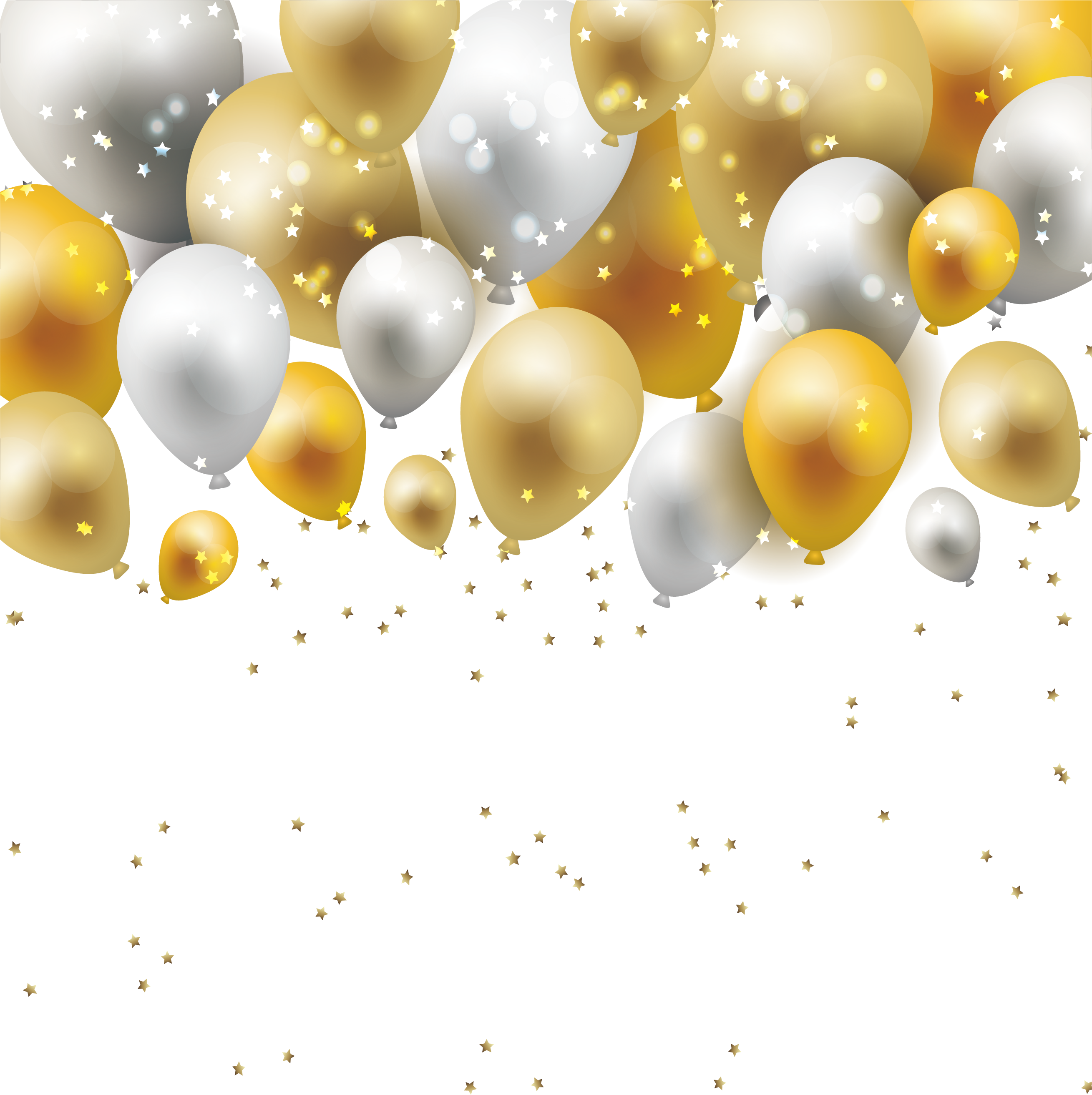 And Gold Pattern Balloon Material Yellow Borders Transparent PNG Image