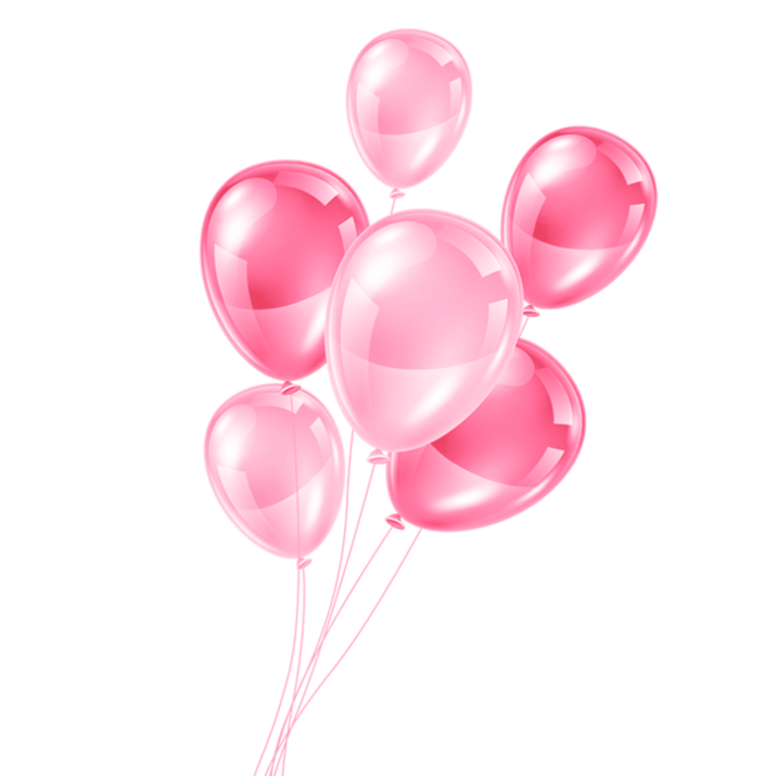 Pink Of Balloons Bunch Free PNG HQ Transparent PNG Image