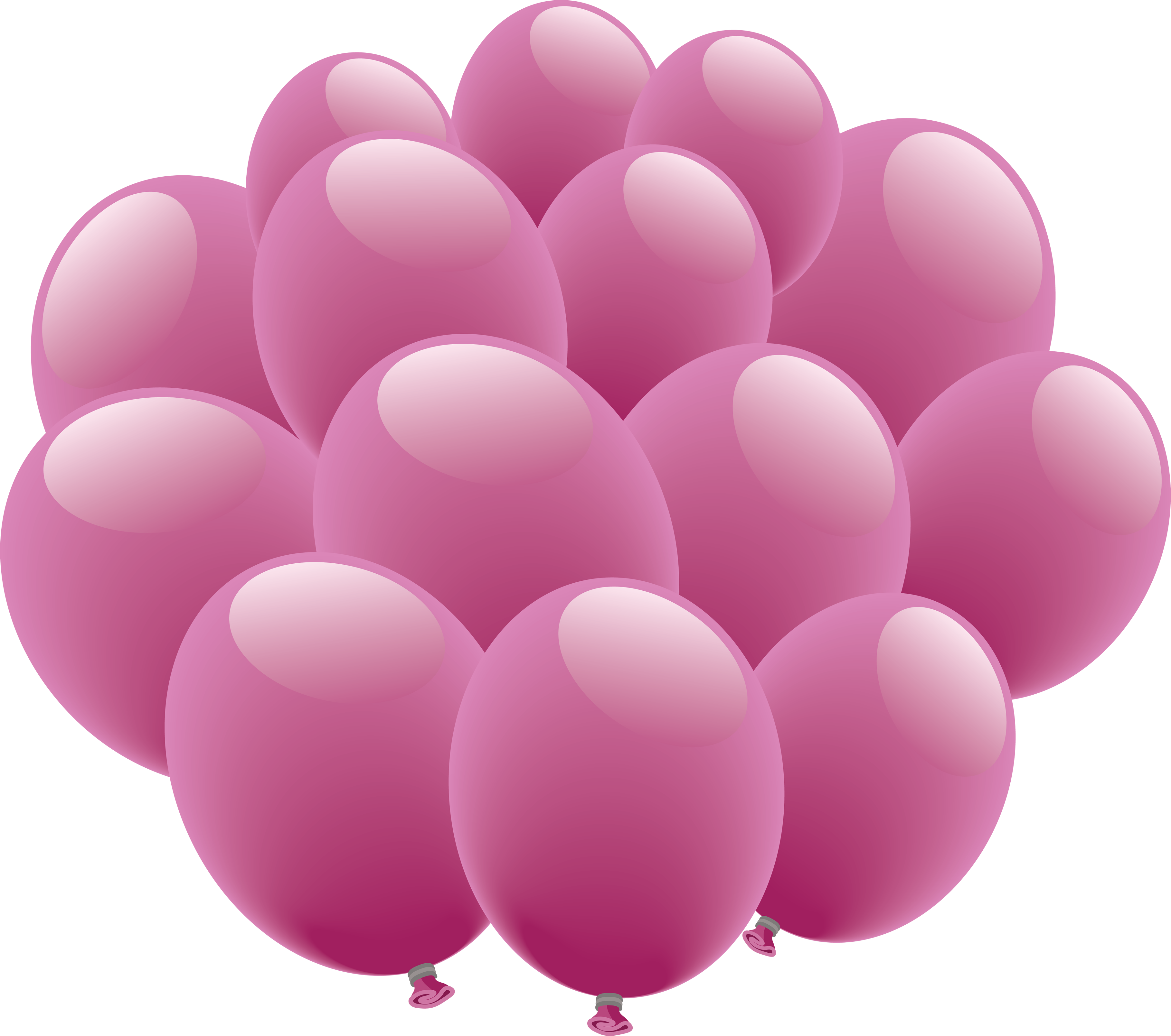 Pink Of Balloons Photos Bunch Transparent PNG Image