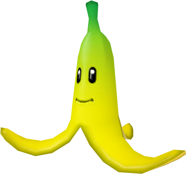 Mario Kart Banana Peel Free Clipart HD Transparent PNG Image