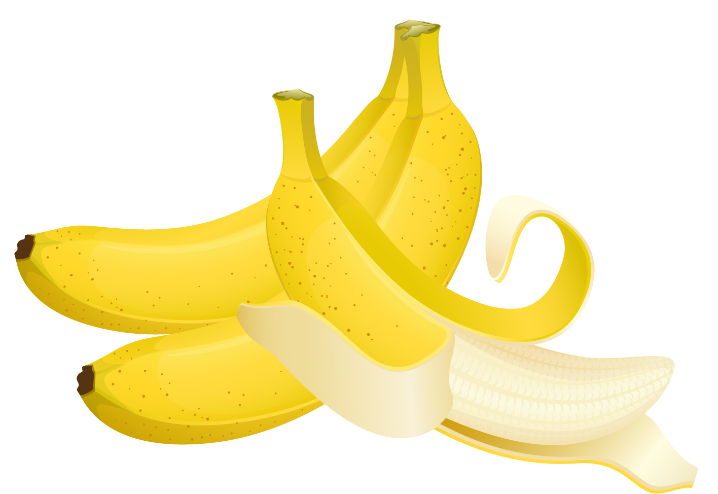 Bananas Painted Cartoon Large Fruit Banana Transparent PNG Image