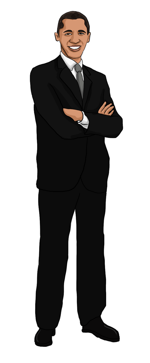 Standing Barack Obama HQ Image Free Transparent PNG Image