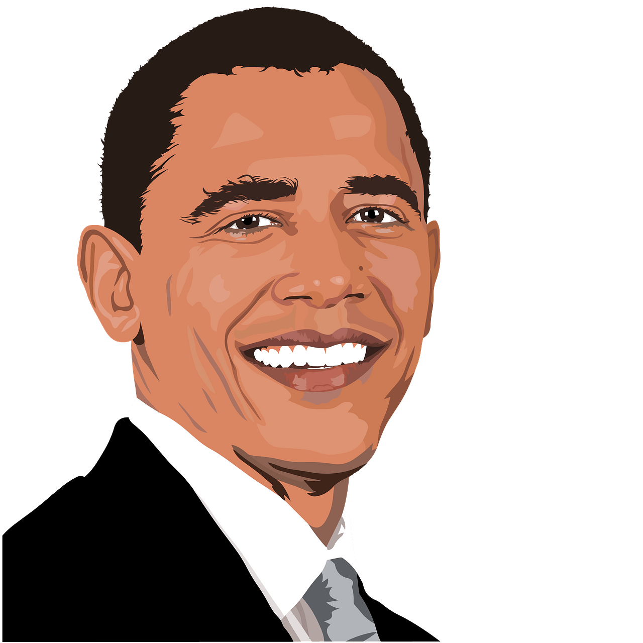 Barack Face Vector Obama PNG Image High Quality Transparent PNG Image