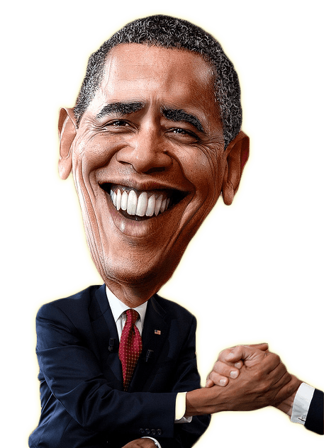 States Caricature Barack United Facial Smile Expression Transparent PNG Image