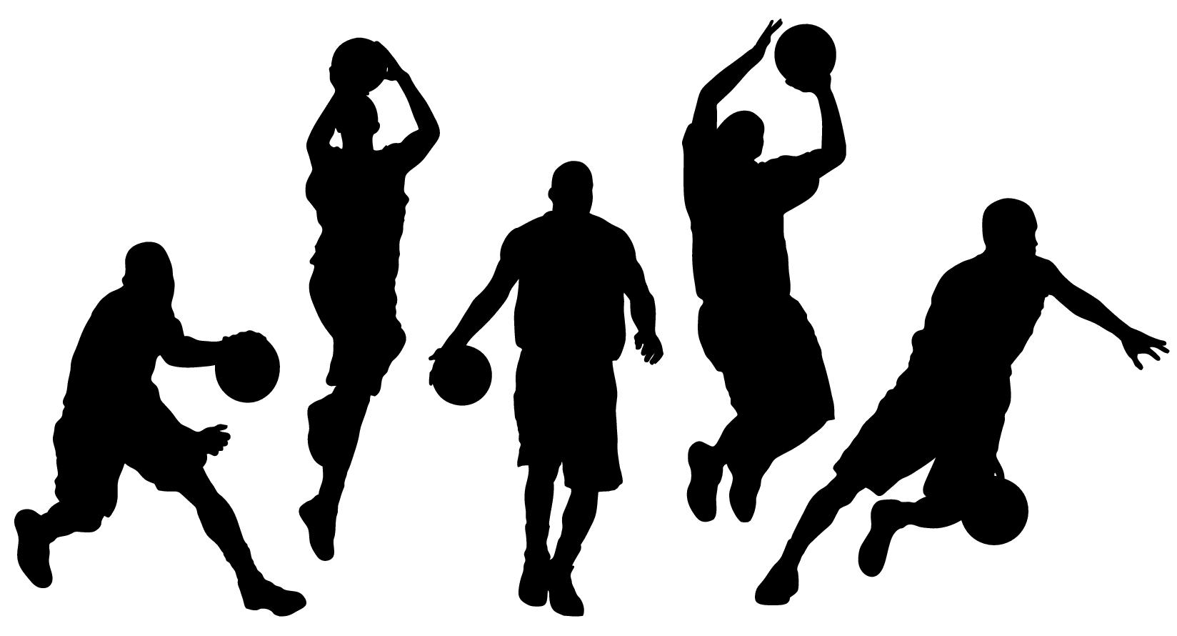 Basketball Silhouette Team Free Download PNG HQ Transparent PNG Image