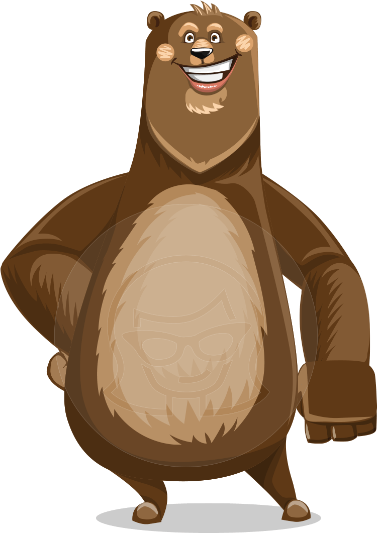 Smiling Vector Bear Download HQ Transparent PNG Image