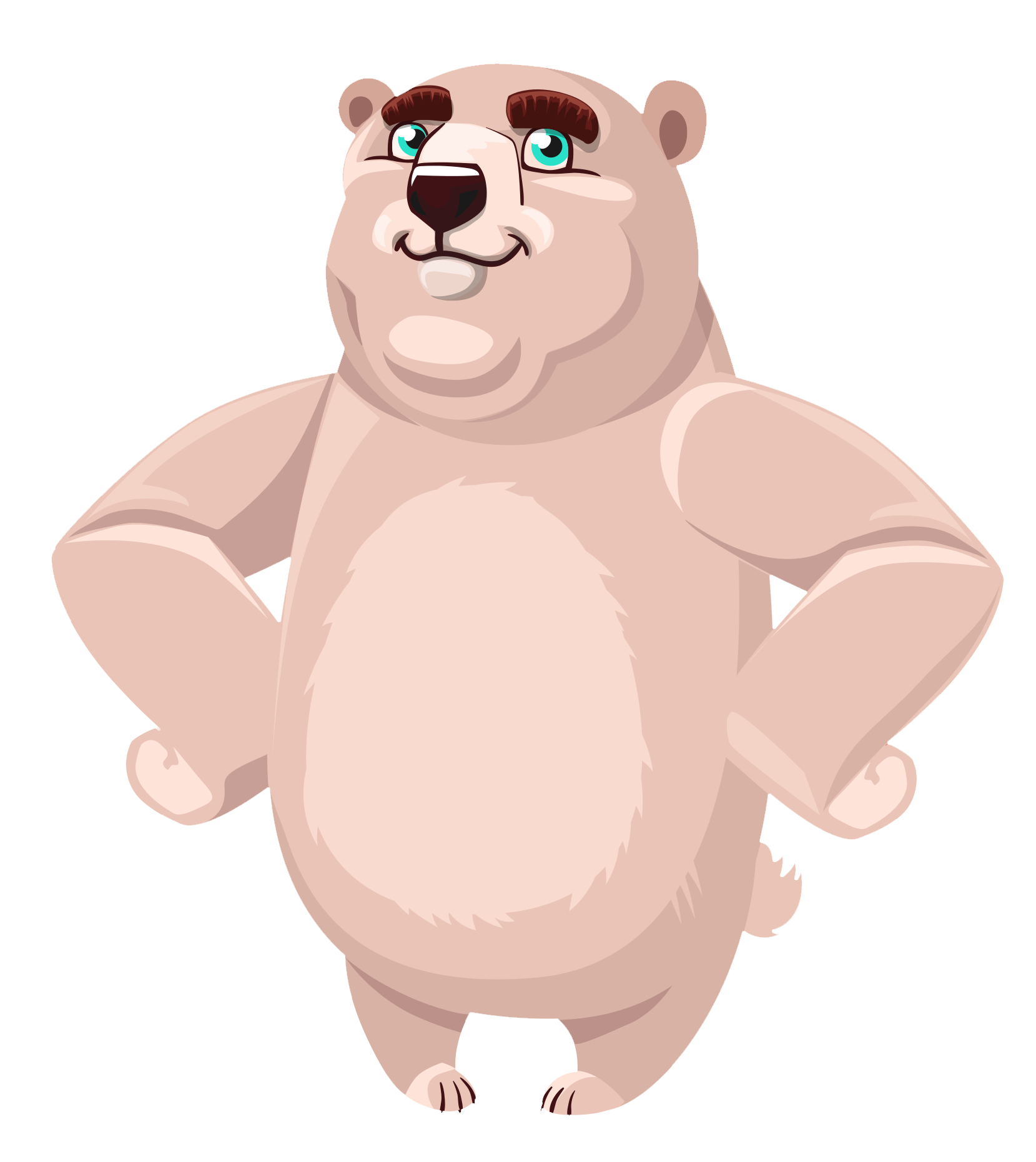 White Vector Bear PNG File HD Transparent PNG Image