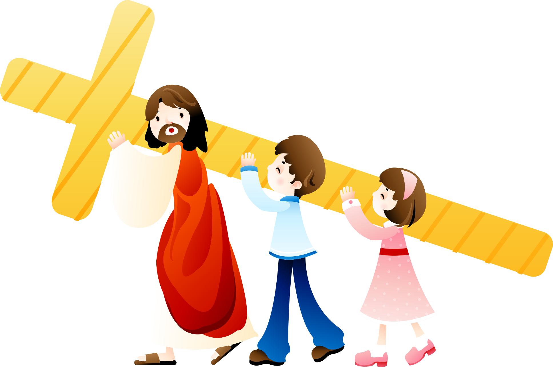 Bible Cross Jesus Holding Child Christianity Transparent PNG Image