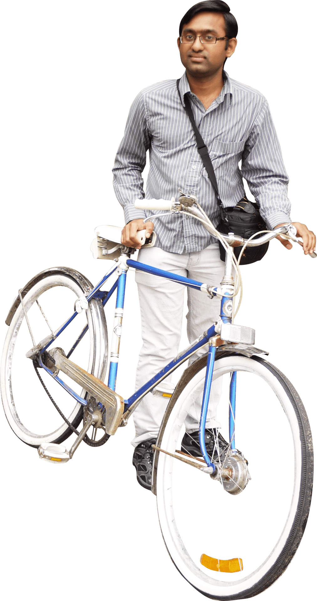 Man With Bicycle Png Image Transparent PNG Image