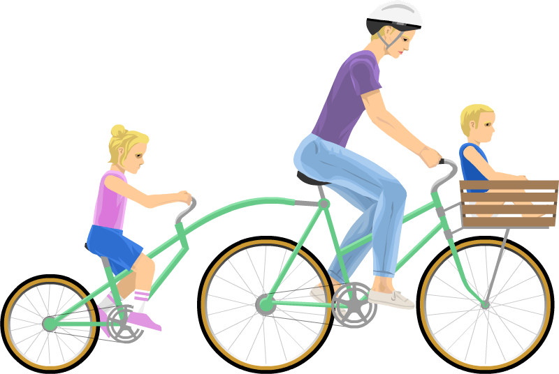 Bicycle Father Ragdoll Yellow Wheels Physics Happy Transparent PNG Image