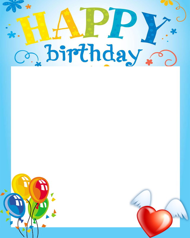 Picture Card! Frames Birthday Cake Frame Happy Transparent PNG Image