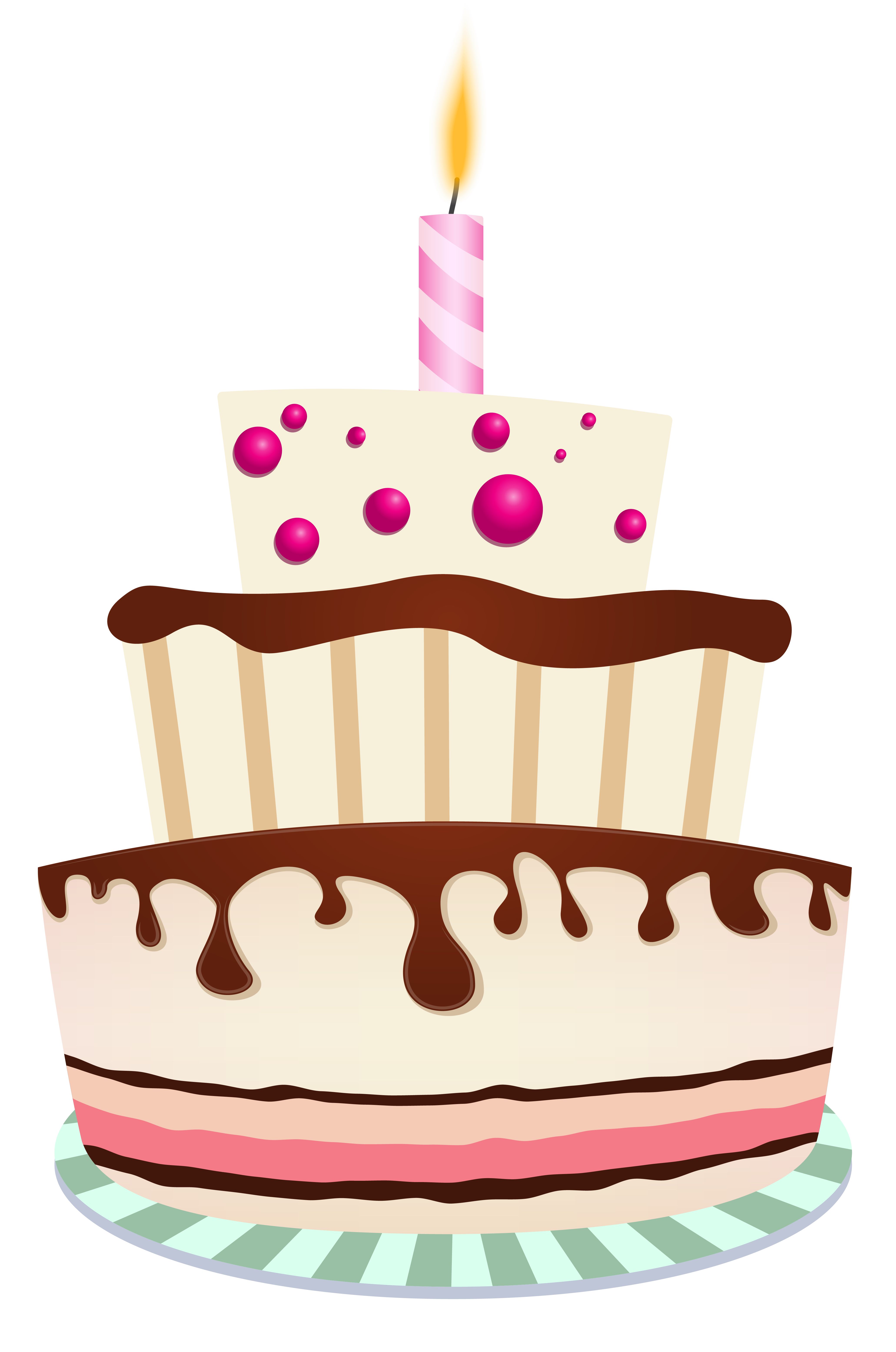 One Birthday Cake Candle Chocolate With Transparent PNG Image