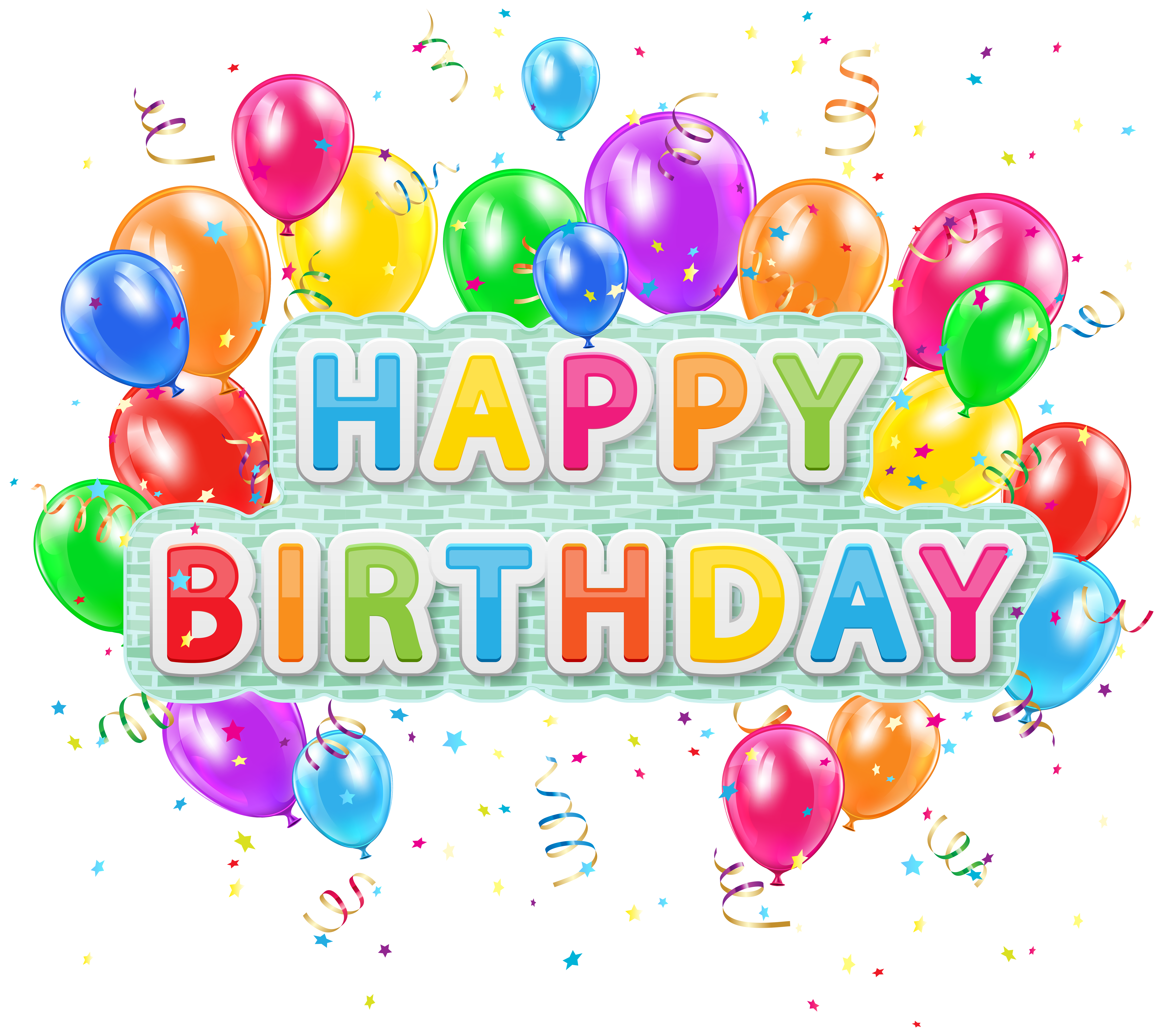 Deco Text Balloon Balloons Birthday With Happy Transparent PNG Image